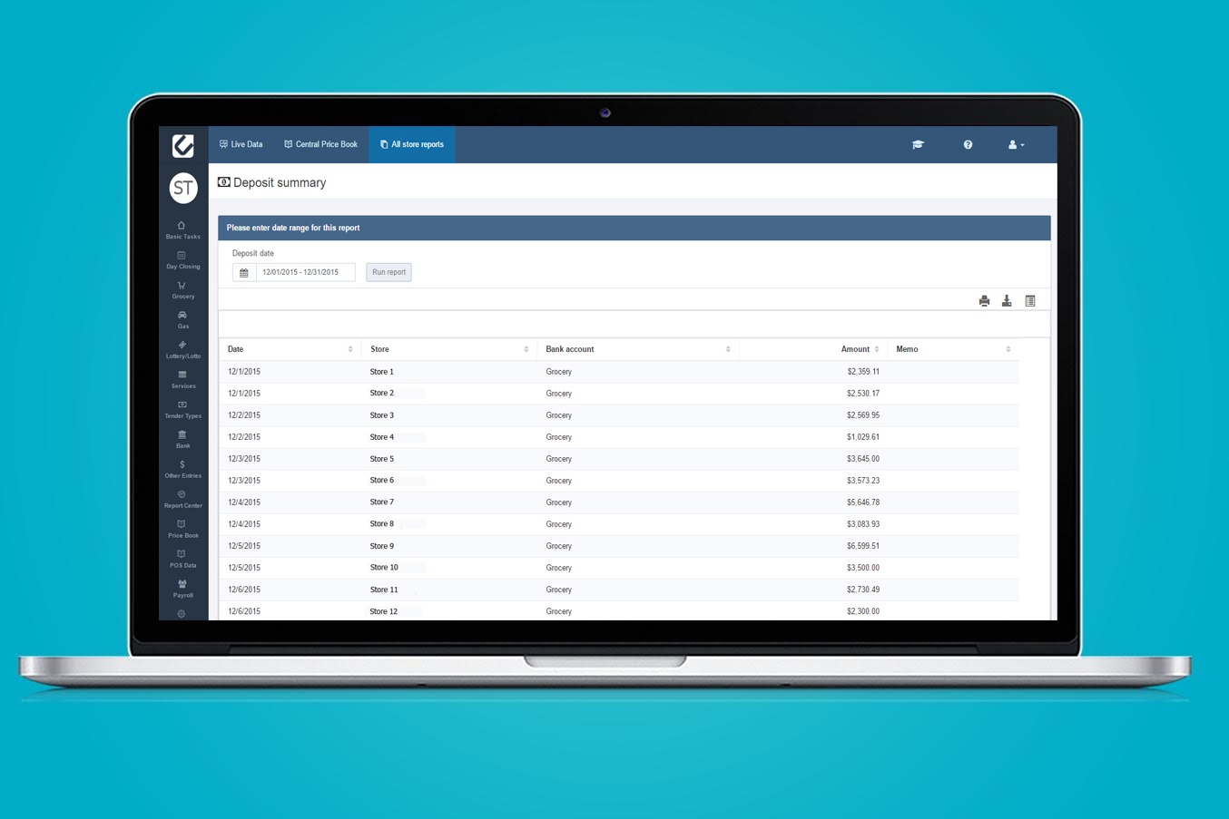New Report: Bank Deposit Summary